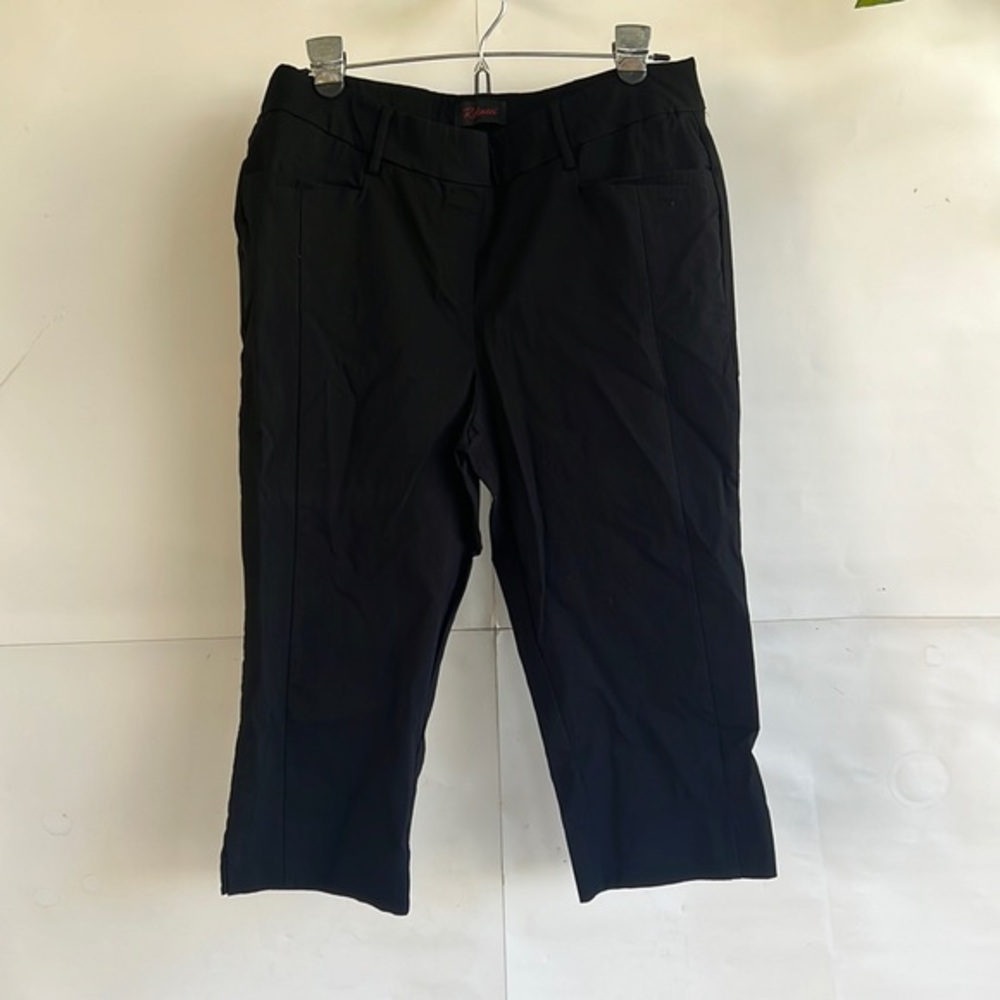 Rekucci Stretch Capri Pants‎ Size 14 Black
